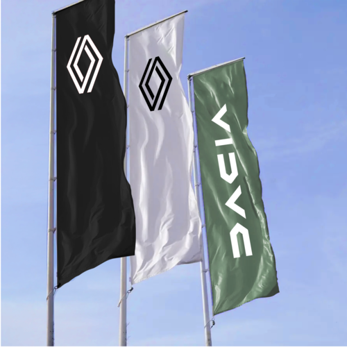 DPX - Drapeaux 94/200 cm - lot de 2