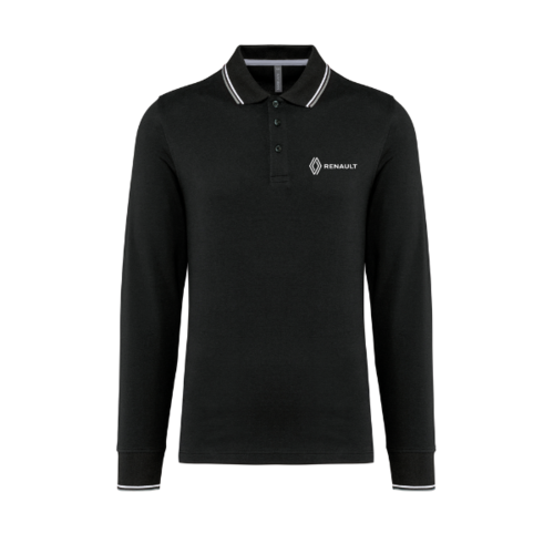 K280 - Polo maille piquée 100% coton manches longues Homme