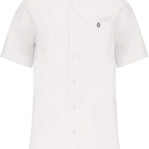 K543B-P - Chemise popeline manches courtes Homme - Blanc PROMO