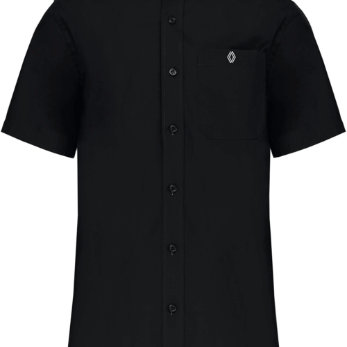 K543N - Chemise popeline manches courtes Homme - Noir