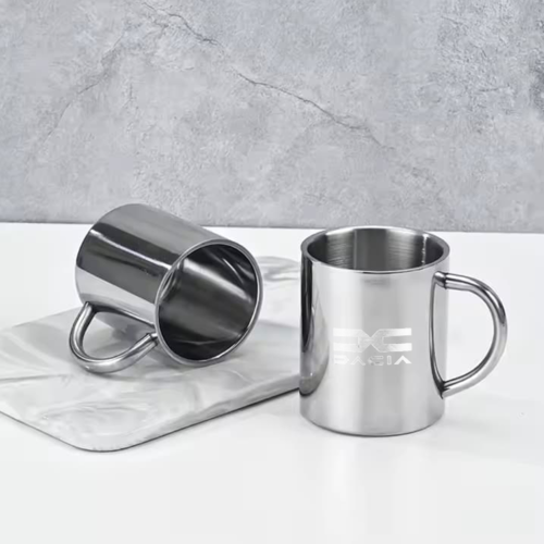 MUGD - Mugs Dacia (gravure laser) - acier inoxydable très léger - lot de 6