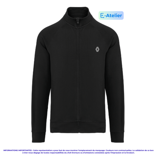 WK406-P - Veste molleton 100% coton manches raglan unisexe PROMO