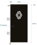DPX - Drapeaux 94/200 cm - lot de 2