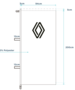 DPX - Drapeaux 94/200 cm - lot de 2