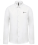 K513B-P - Chemise popeline manches longues Homme coupe ajustée - Blanc PROMO