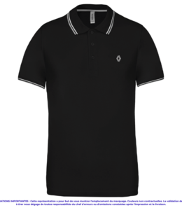 K250-VF - Polo liseré manches courtes Homme VENTE FLASH