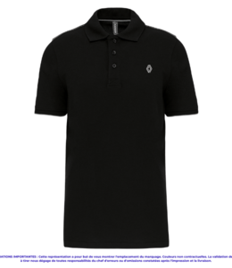K270NGR-P - Polo Day To Day liseré gris Homme PROMO