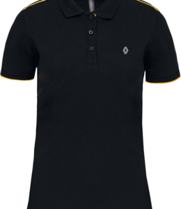 K270NJA-P - Polo Day To Day liseré jaune Homme PROMO