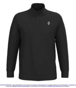 K478-P - Sweat-shirt col zippé Homme PROMO