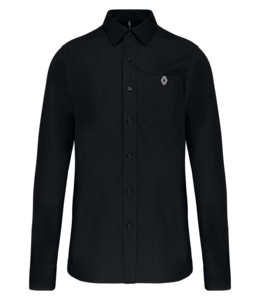 K541N-P - Chemise popeline manches longues Homme - Noir PROMO