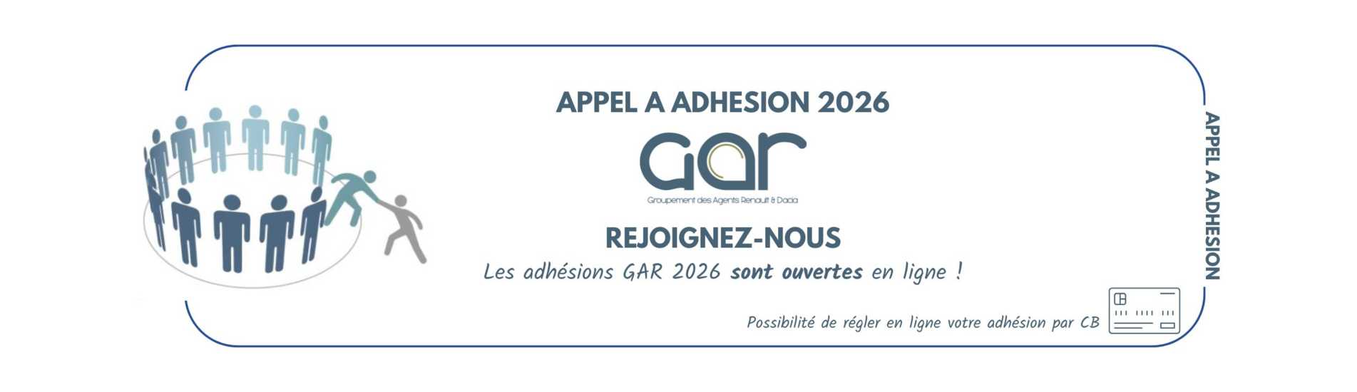 Adhésion GAR 2026 - Adhérez en quelques clics !